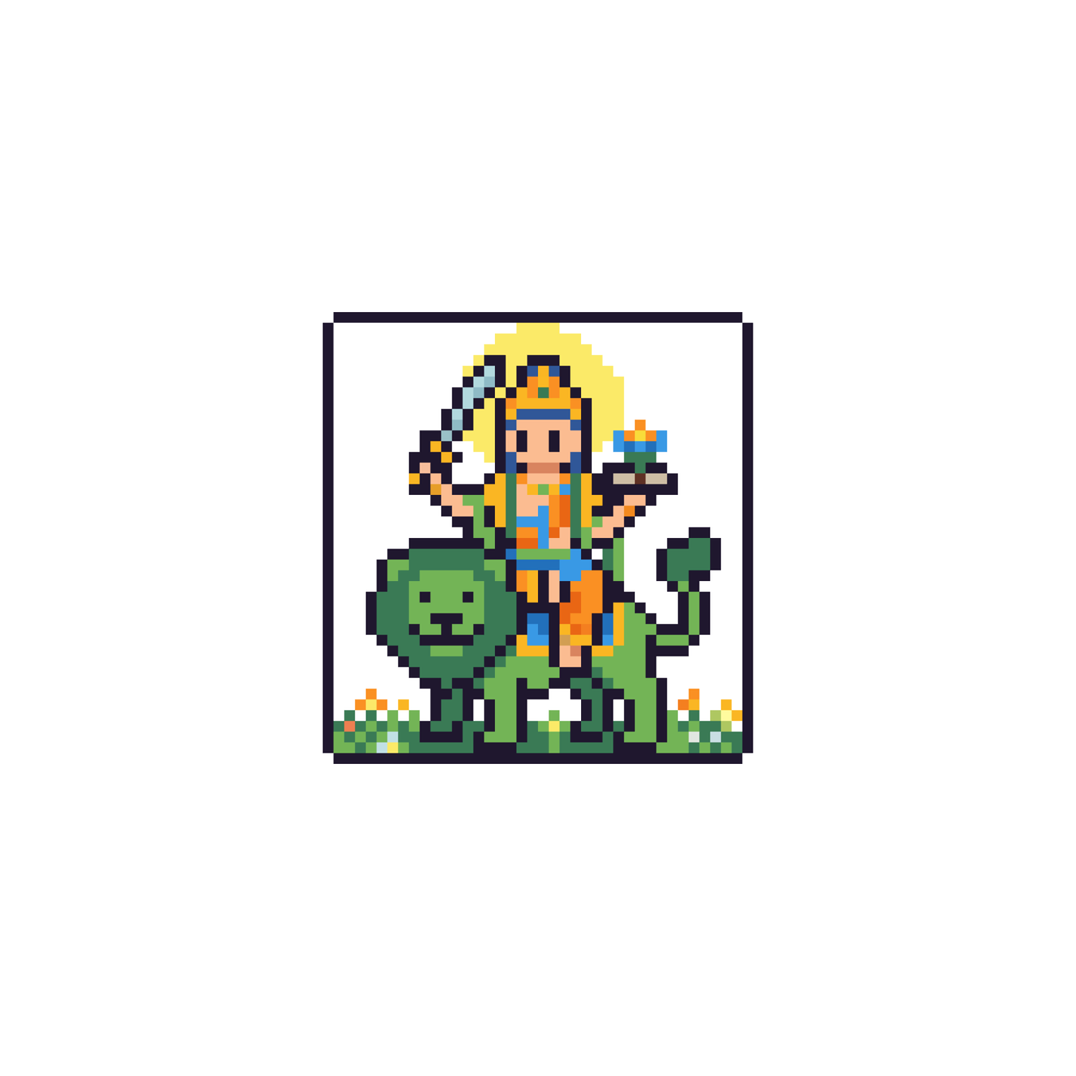 Pixel Phật Văn Thù Sư Lợi Bồ Tát