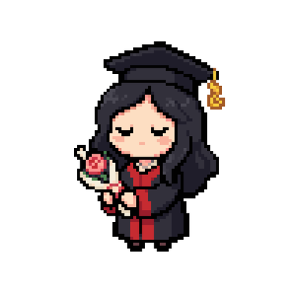 Pixel cô gái tốt nghiệp
