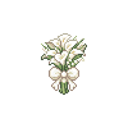 Pixel bó hoa | Mẫu miễn phí