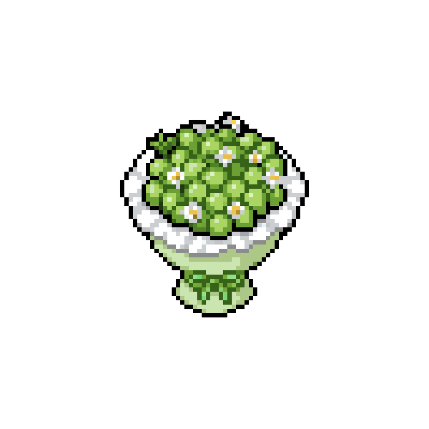 Pixel bó hoa nho xanh