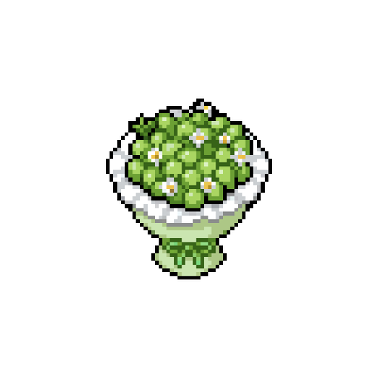 Pixel bó hoa nho xanh