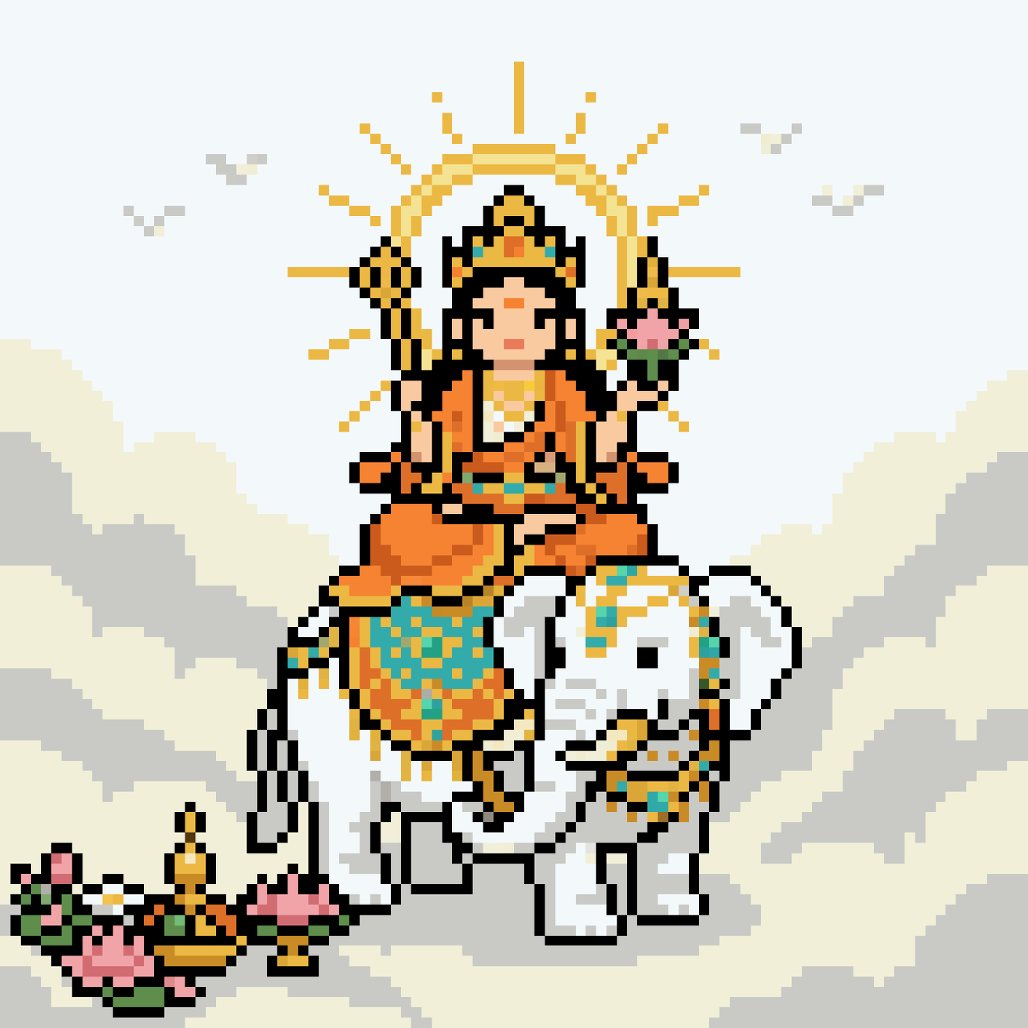 Pixel Phật Phổ Hiền Bồ Tát