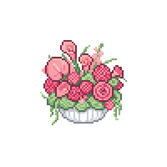 Pixel chậu hoa