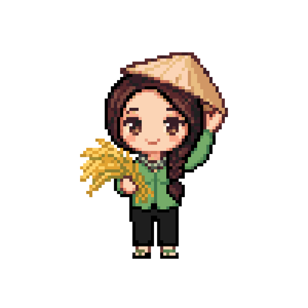 Thiết kế pixel (kết hợp phong cách chibi đáng yêu) theo ảnh (khách hàng gửi ảnh - Muôn gửi lại 2 bản thiết kế - khách hàng xem file cảm thấy ưng ý mới tiến hành thanh toán chuyển khoản)