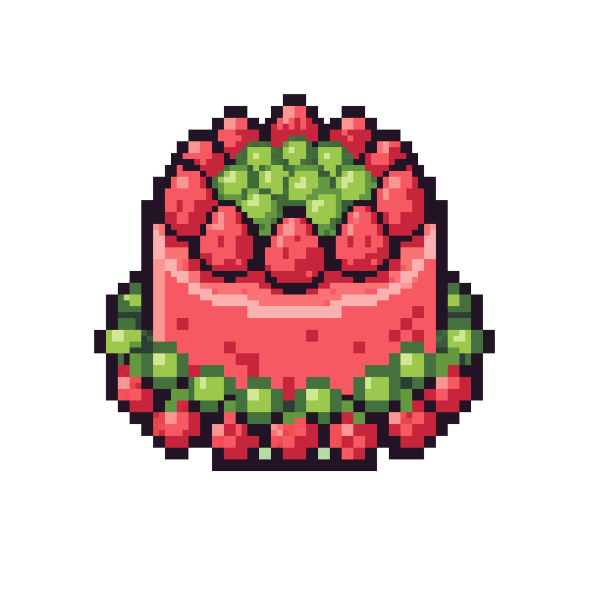 Pixel bánh kem trái cây