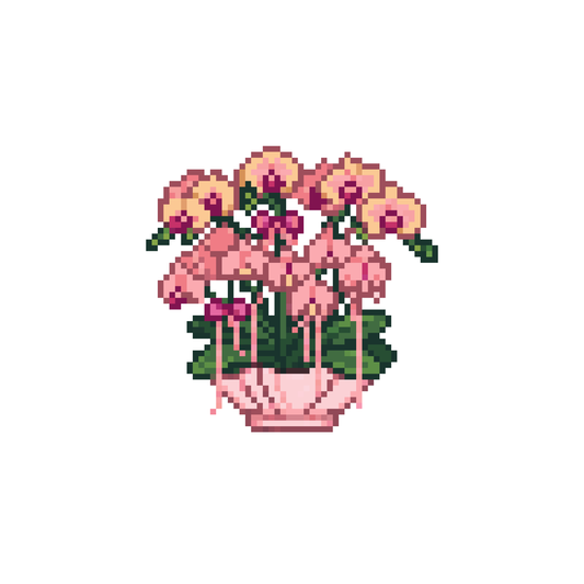 Pixel chậu hoa lan