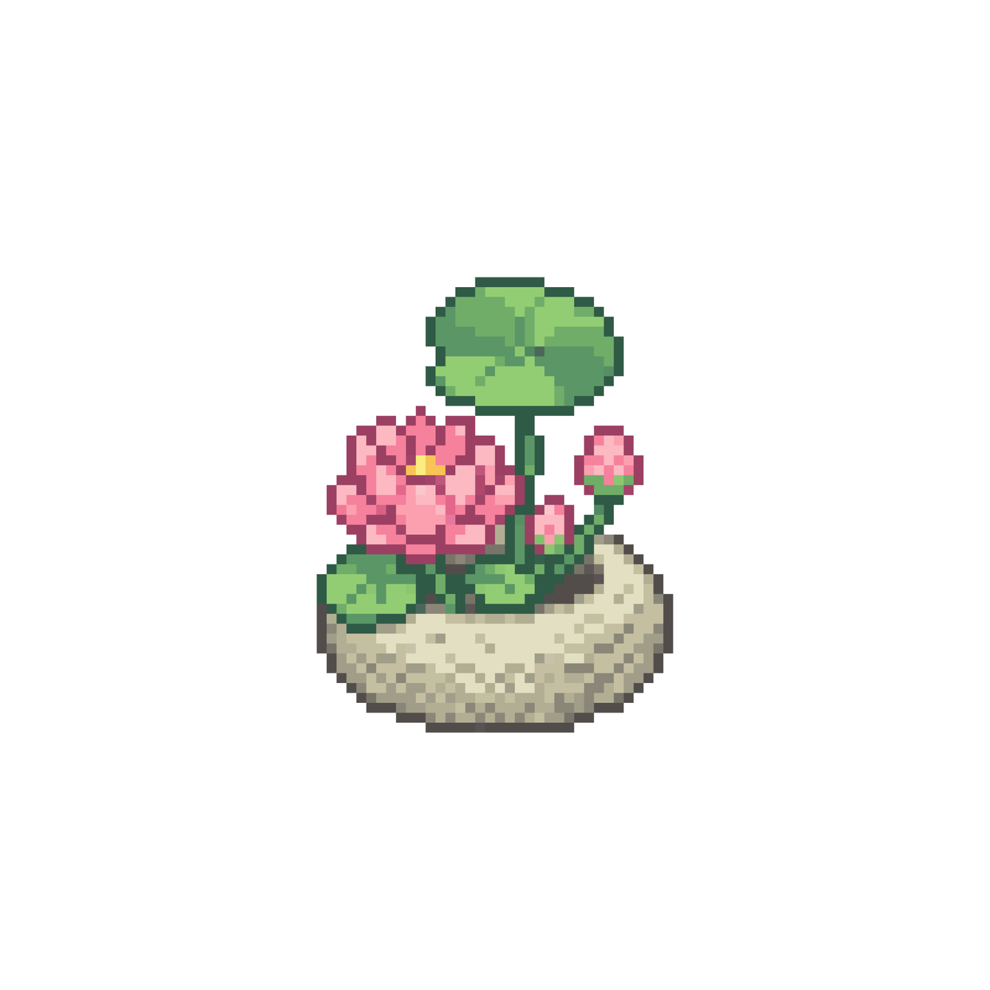 Pixel chậu hoa sen