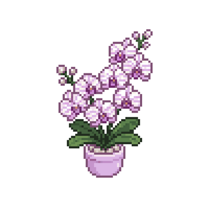 Pixel chậu hoa lan