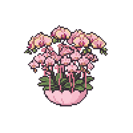Pixel chậu hoa lan