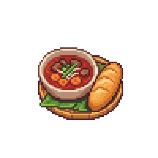 Pixel bò kho bánh mì