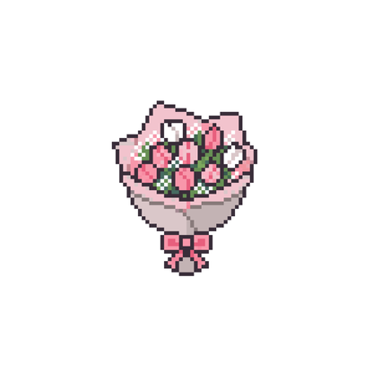 Pixel bó hoa tulip