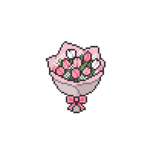 Pixel bó hoa tulip