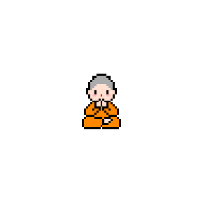 Pixel Chú Tiểu chắp tay niệm Phật | Miễn phí