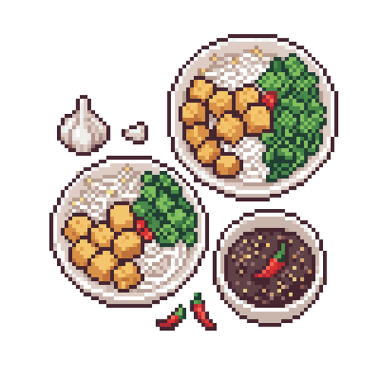 Pixel bún đậu hũ nước tương